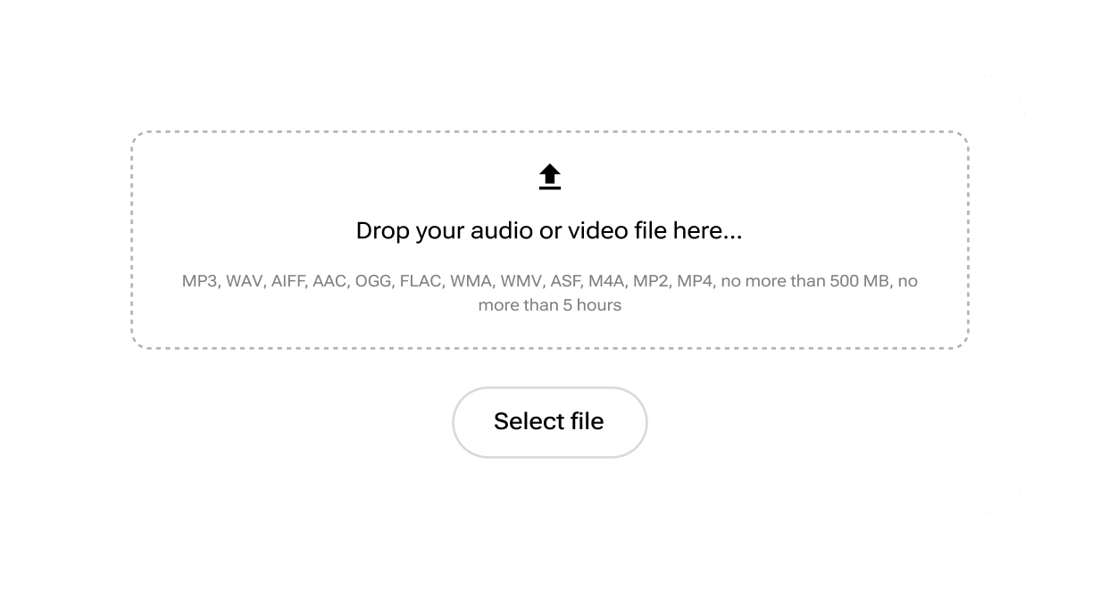 Upload existing audio files